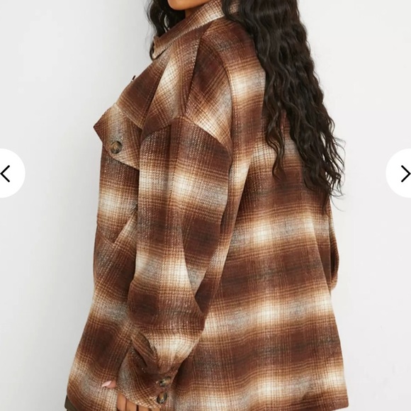 Missguided Plaid Shacket - Picture 3 of 4